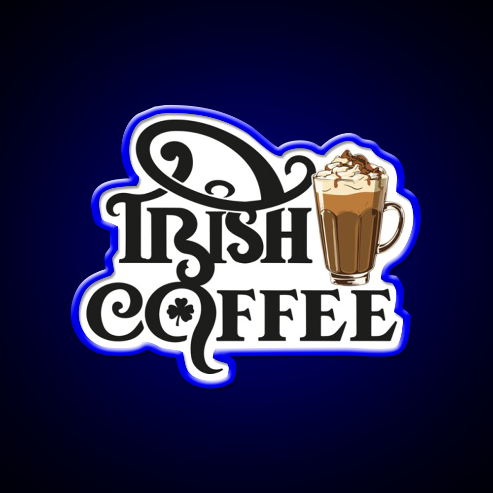 National Irish Coffee Day January Cafe Led Neon Sign Espresso Bar Art Rgb Color