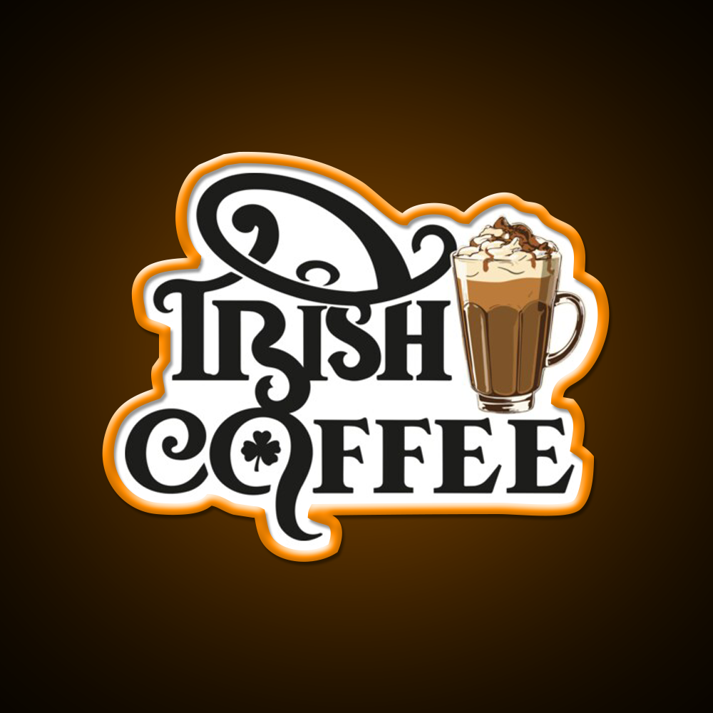 National Irish Coffee Day January Cafe Led Neon Sign Espresso Bar Art Rgb Color