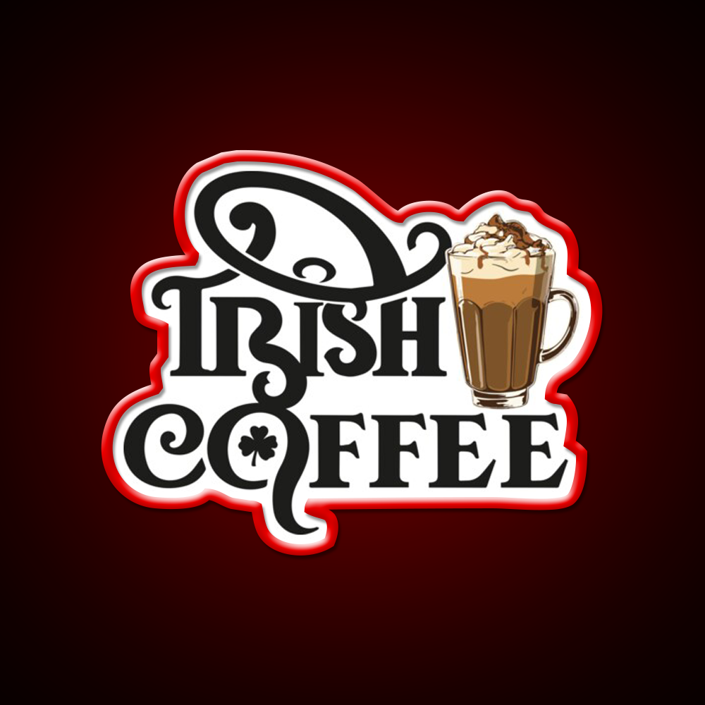 National Irish Coffee Day January Cafe Led Neon Sign Espresso Bar Art Rgb Color