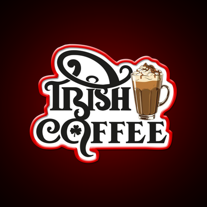 National Irish Coffee Day January Cafe Led Neon Sign Espresso Bar Art Rgb Color