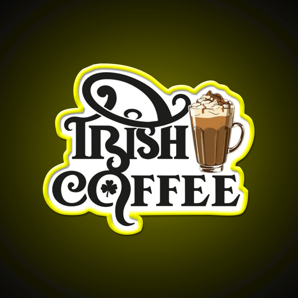 National Irish Coffee Day January Cafe Led Neon Sign Espresso Bar Art Rgb Color