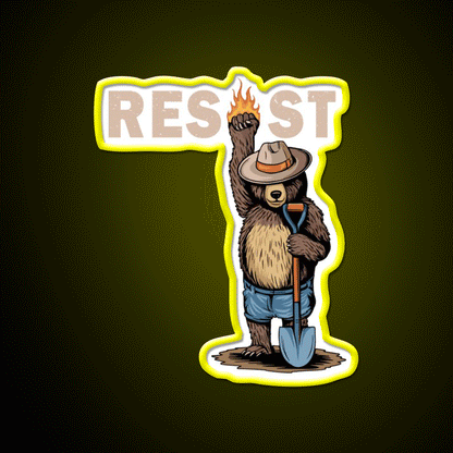 National Park Resist Beer Foxtrot Delta Tango Beer Bar Decor Led Neon Sign Rgb Color - Custom LED neon sign front view