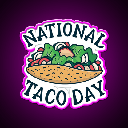 National Taco Day October 4 Taco Led Neon Sign Mexican Food Sign Rgb Color - Shineneon