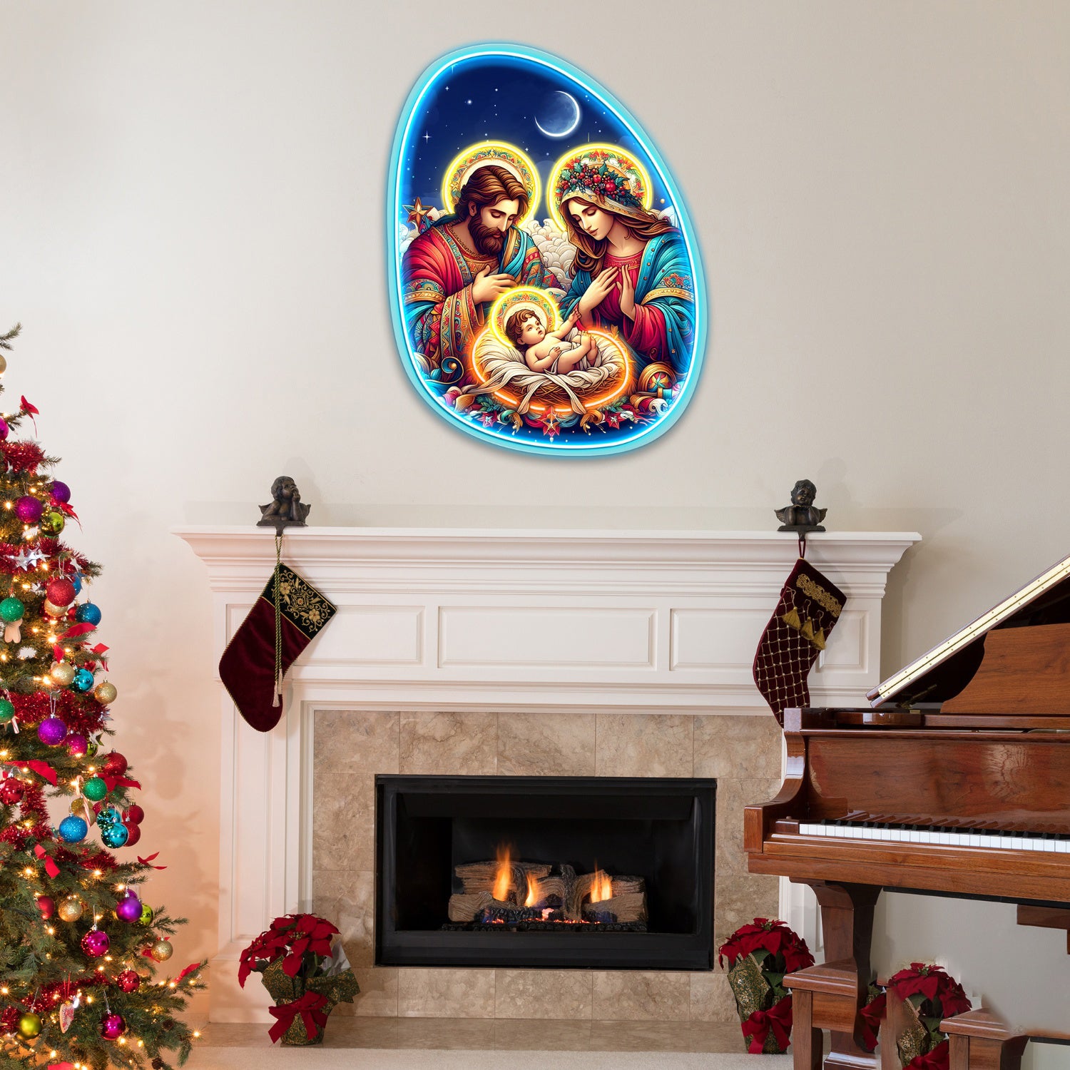 Nativity Scene Acrylic Led Neon Sign | Shineneon