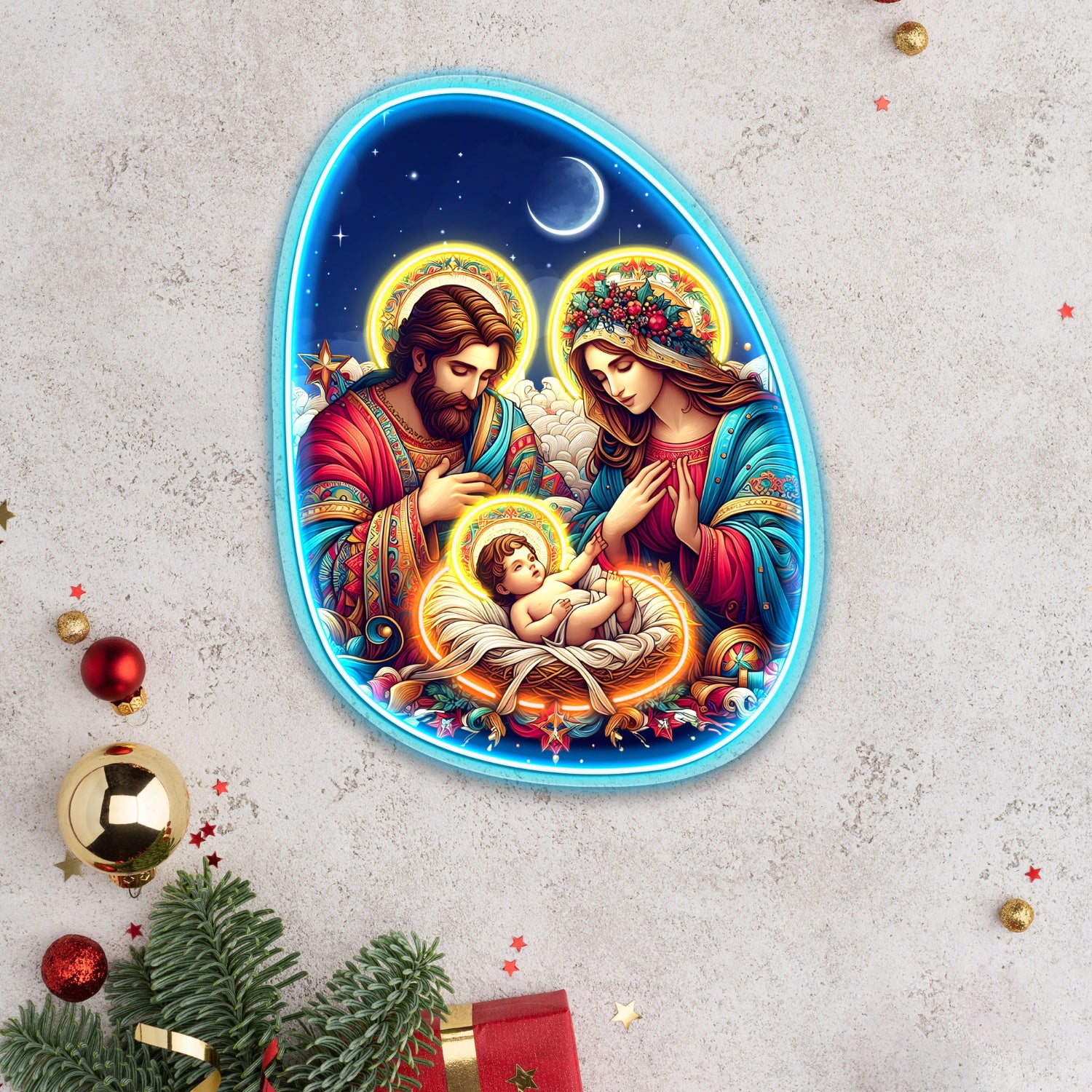 Nativity Scene Acrylic Led Neon Sign | Shineneon