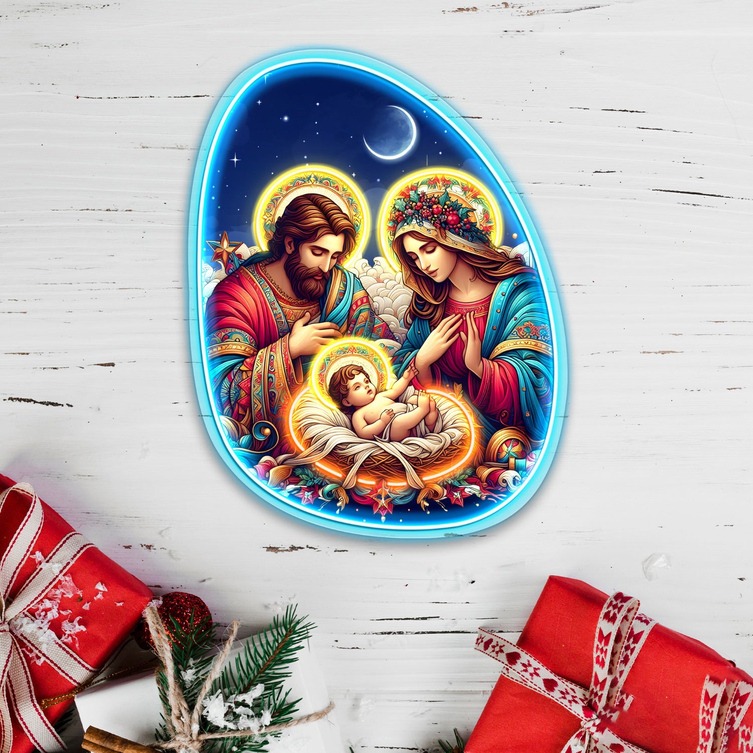 Nativity Scene Acrylic Led Neon Sign | Shineneon