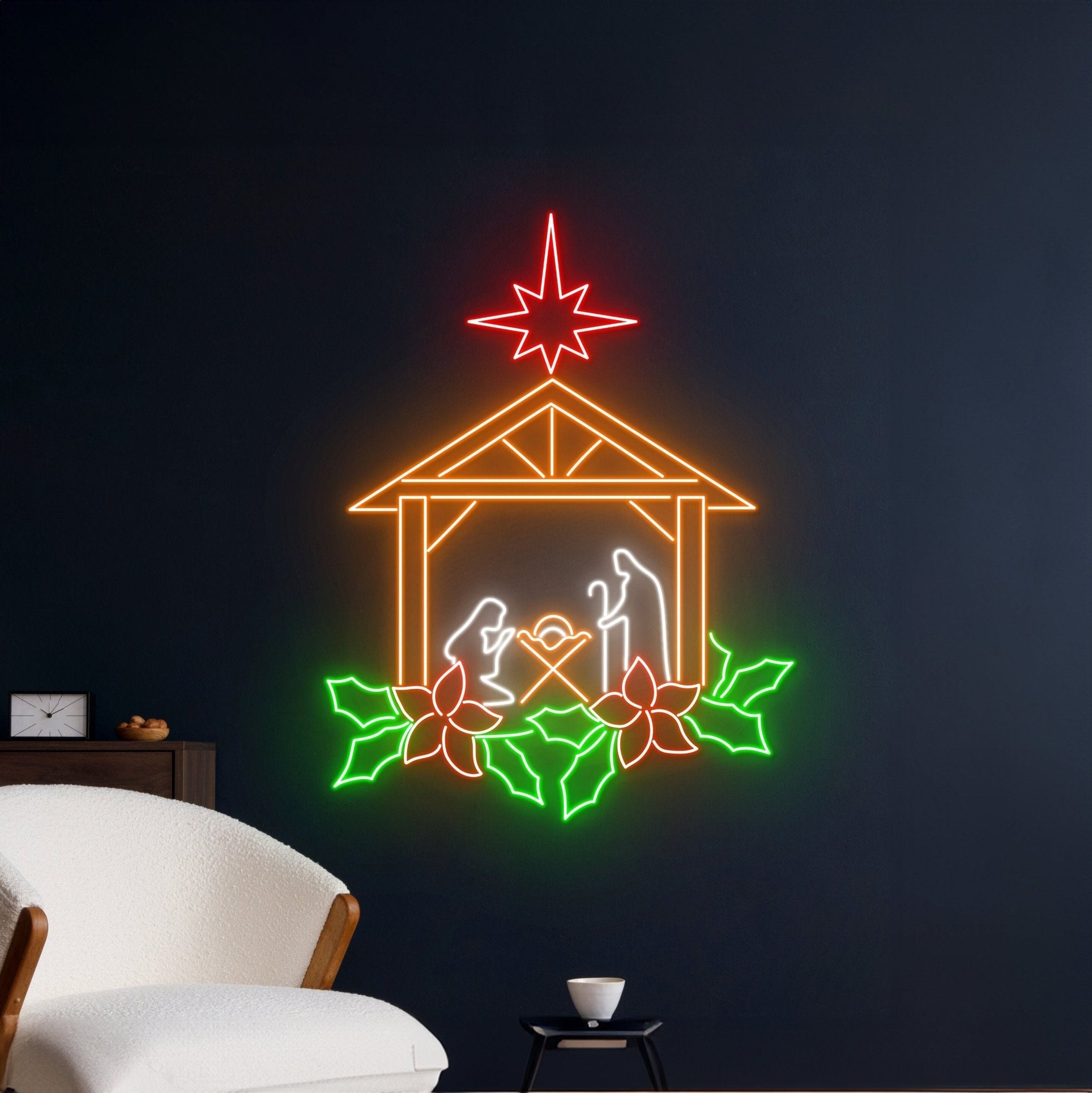 Nativity Scene Neon Sign Holy Family Led Sign - Shineneon