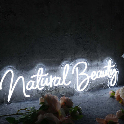 Natural Beauty White Led Neon Sign - Shineneon