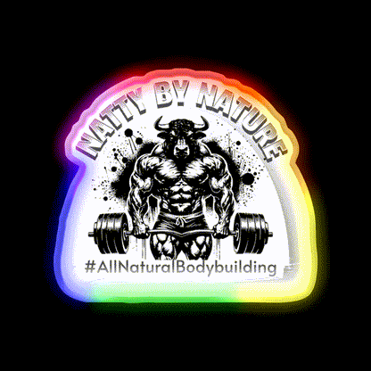 Natural Bodybuilding Vegan Sport Gym Fitness Led Neon Sign Rgb Color