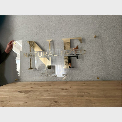 Natural Faced Acrylic Business Logo Sign - Shineneon
