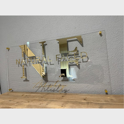 Natural Faced Acrylic Business Logo Sign - Shineneon