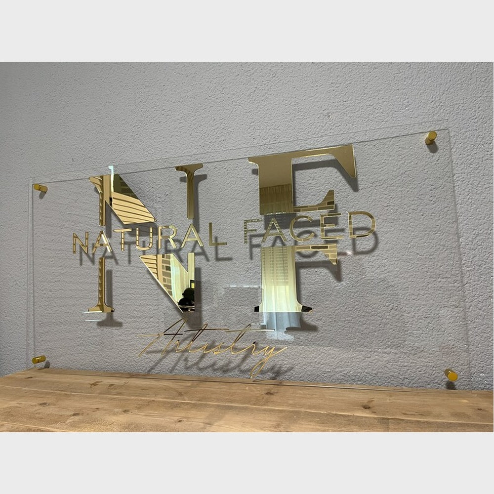 Natural Faced Acrylic Business Logo Sign - Shineneon