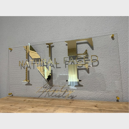 Natural Faced Acrylic Business Logo Sign - Shineneon
