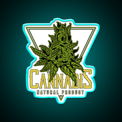 Natural Product Hemp Inspired Green Leaf Led Neon Sign Rgb Color