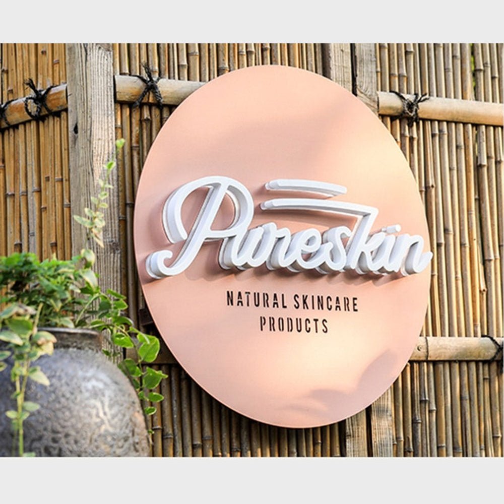 Natural Skincare Acrylic Business Logo Sign - Shineneon