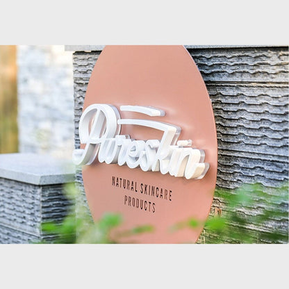 Natural Skincare Acrylic Business Logo Sign - Shineneon