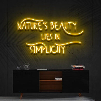 Natures Beauty Lies In Simplicity Led Neon Sign | Shineneon