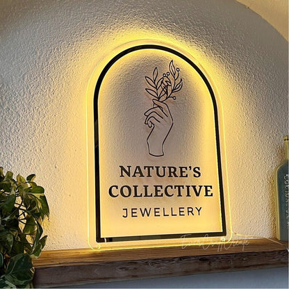 Natures Collective Jewellery Acrylic Business Logo Sign - Shineneon
