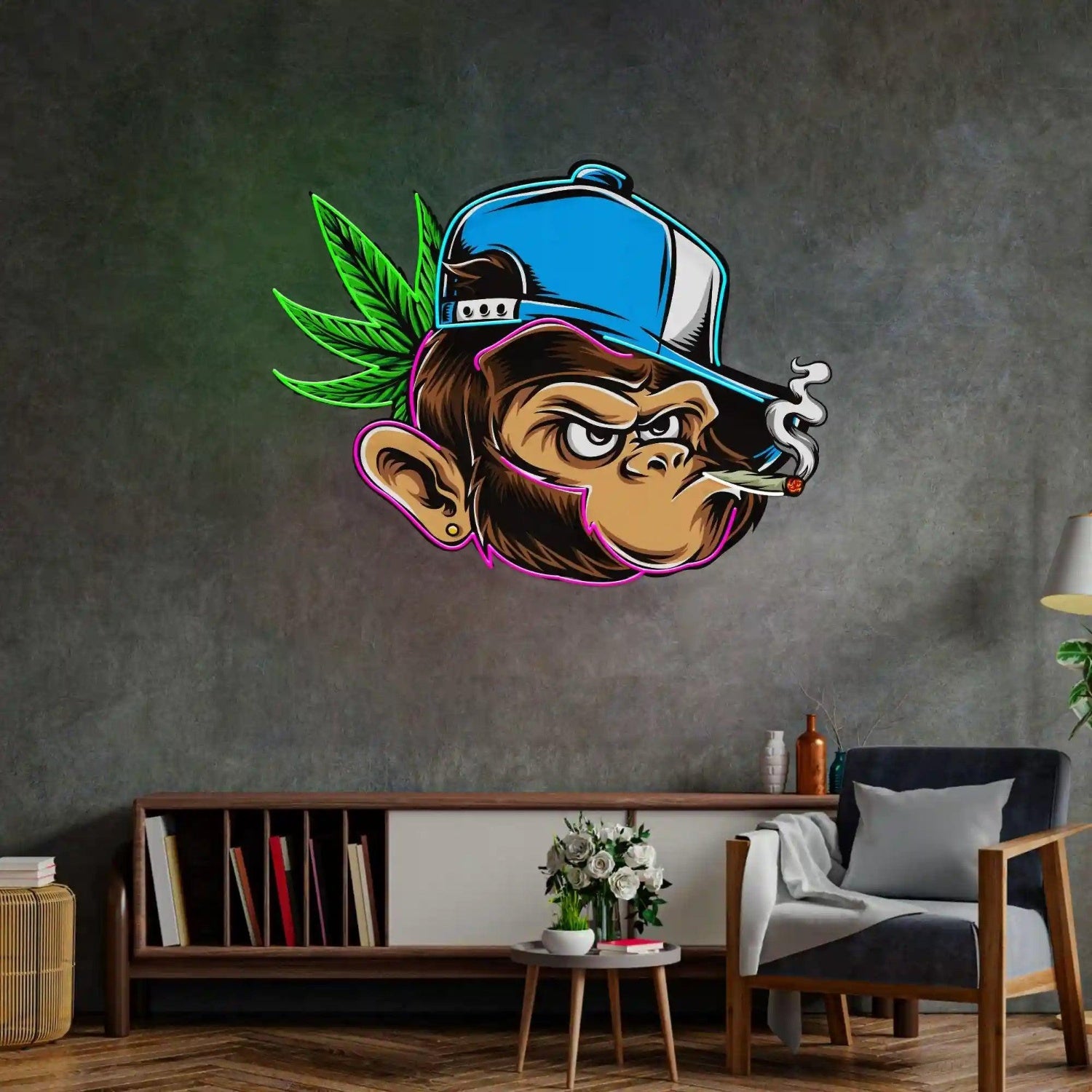 Naughty Monkey Multi-Color LED Neon Sign for Home Bar Decor | Shineneon