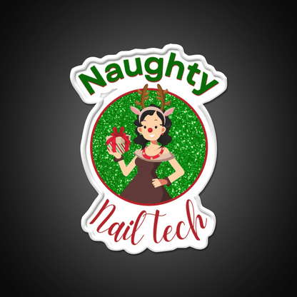 Naughty Nail Tech Nail Salon Led Neon Sign Rgb Color - Shineneon