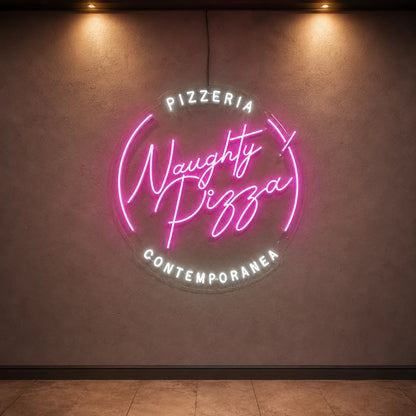 Naughty Pizza LED Neon Sign - 04 Size Image