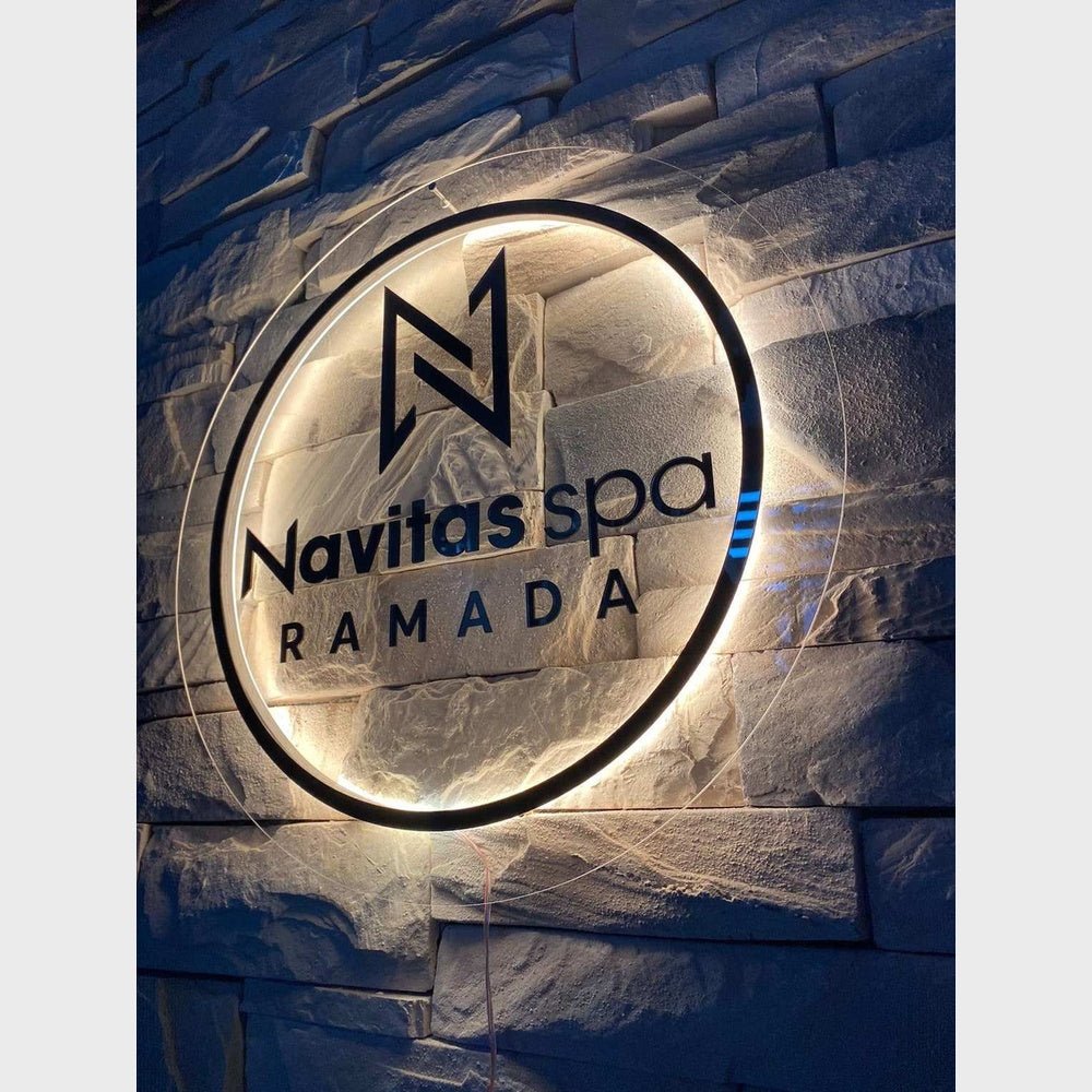Navitas Spa Acrylic Business Logo Sign - Shineneon