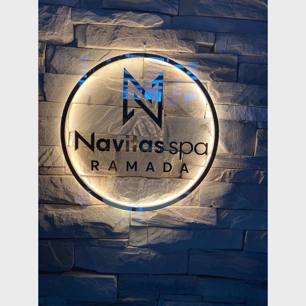Navitas Spa Acrylic Business Logo Sign - Shineneon