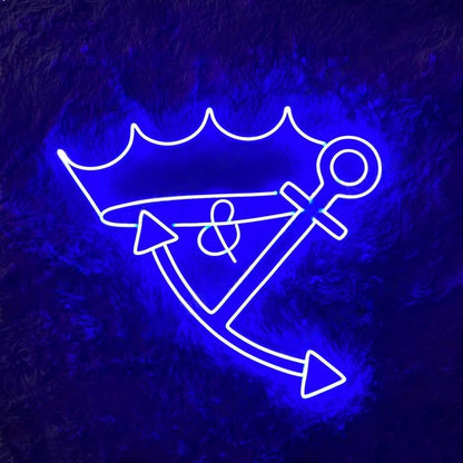 Navy Anchor Crown Led Neon Sign For Nautical Bar Decor | Shineneon