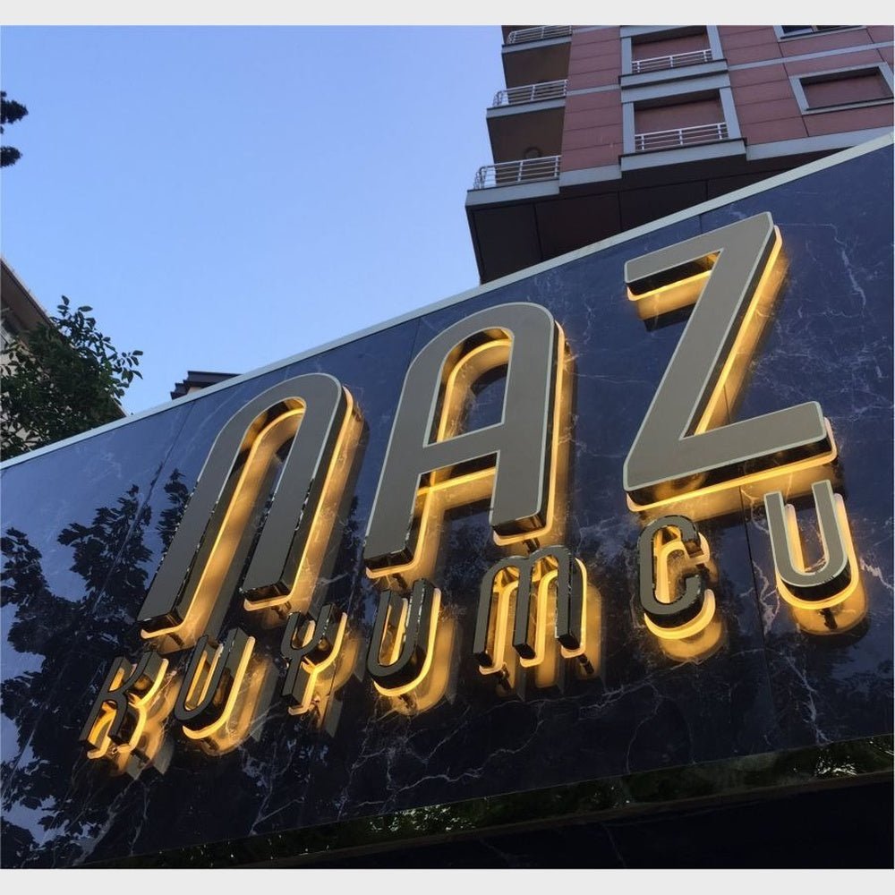Naz Kuyumcu 3D Backlit Channel Letters Led Light Sign - Shineneon