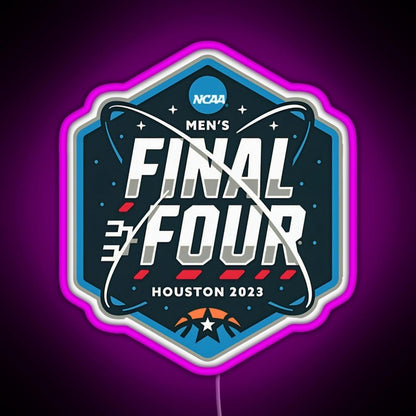 Ncaa Mens Final Four 2023 Houston Basketball Rgb Led Neon Sign Pop Wall Art - Shineneon