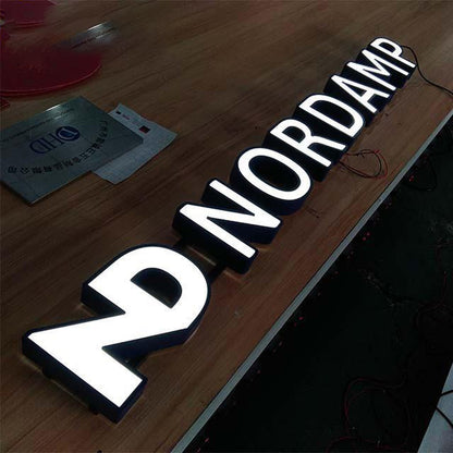 Nd Nordamp 3D Frontlit Letters Metal Led Sign