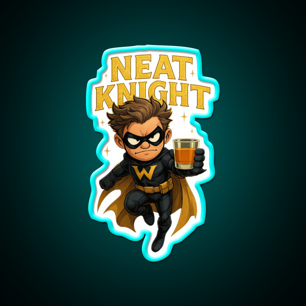 Neat Knight Whiskey Drink Bar Led Neon Sign Rgb Color