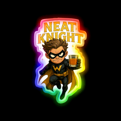Neat Knight Whiskey Drink Bar Led Neon Sign Rgb Color