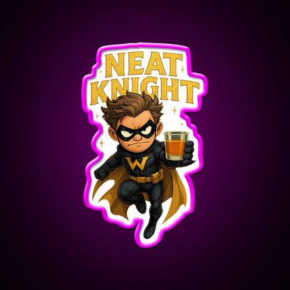 Neat Knight Whiskey Drink Bar Led Neon Sign Rgb Color