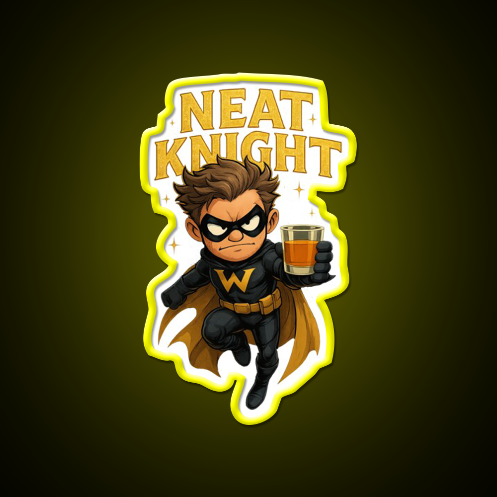 Neat Knight Whiskey Drink Bar Led Neon Sign Rgb Color