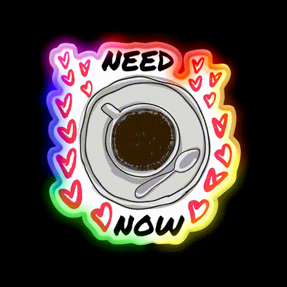 Need Coffee Now Design Cafe Led Neon Sign Espresso Bar Art Rgb Color
