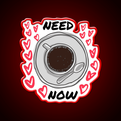 Need Coffee Now Design Cafe Led Neon Sign Espresso Bar Art Rgb Color - Shineneon