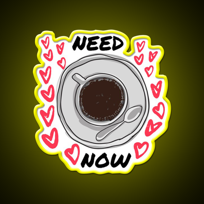 Need Coffee Now Design Cafe Led Neon Sign Espresso Bar Art Rgb Color
