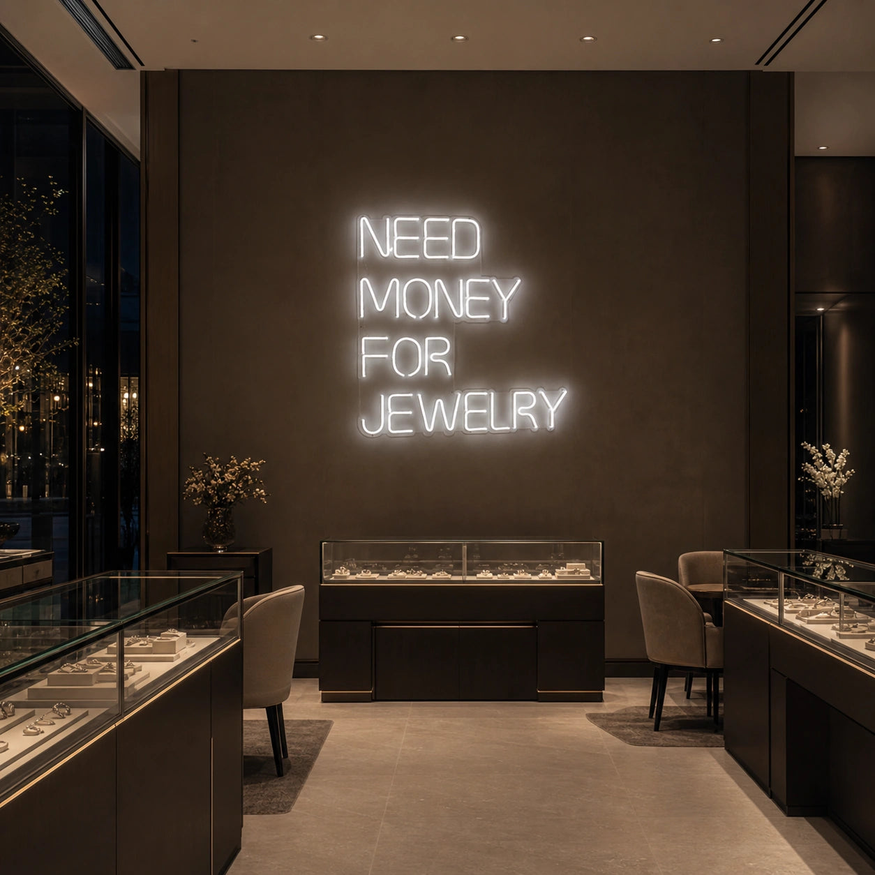 Need Money For Jewelry LED Neon Sign Garage Man Cave Neon Sign size image