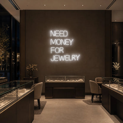 Need Money For Jewelry LED Neon Sign Garage Man Cave Neon Sign size image