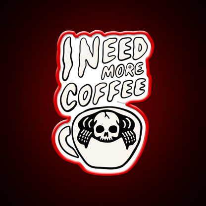 Need More Coffee Cafe Led Neon Sign Espresso Bar Art Rgb Color