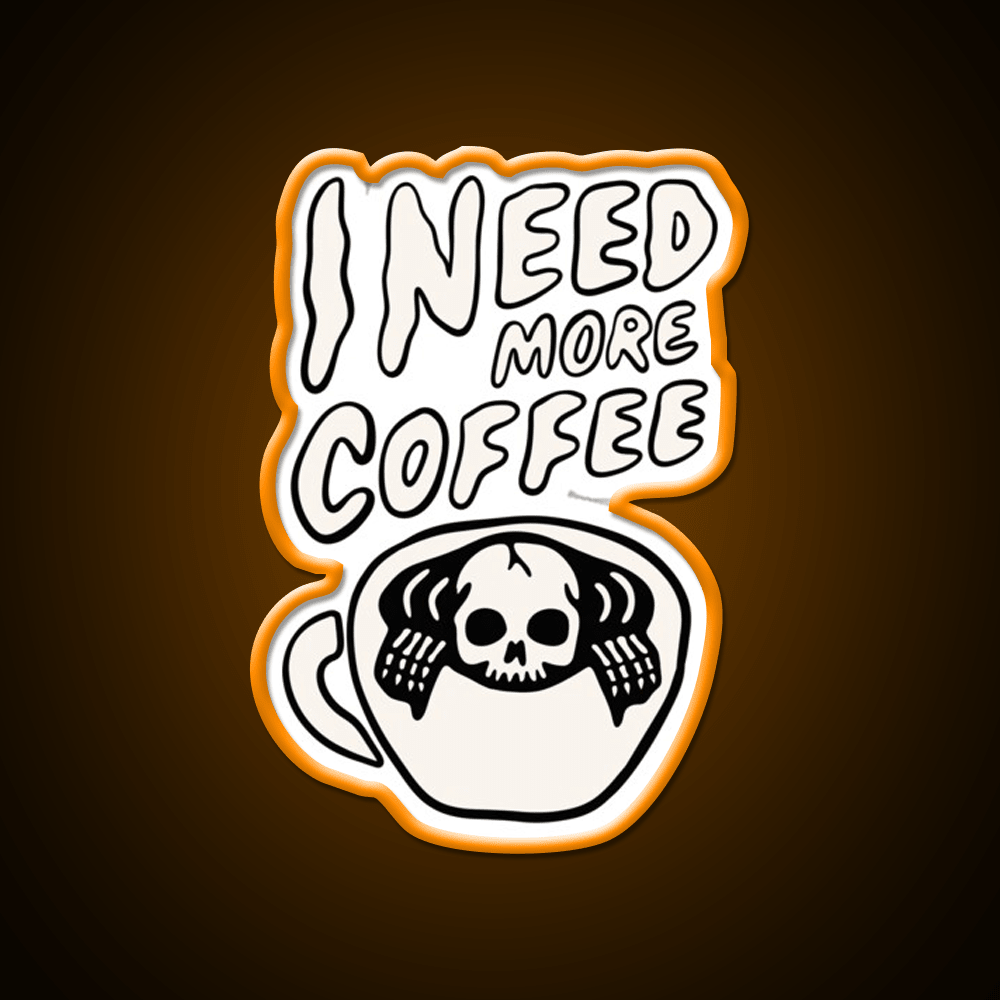 Need More Coffee Cafe Led Neon Sign Espresso Bar Art Rgb Color - Shineneon
