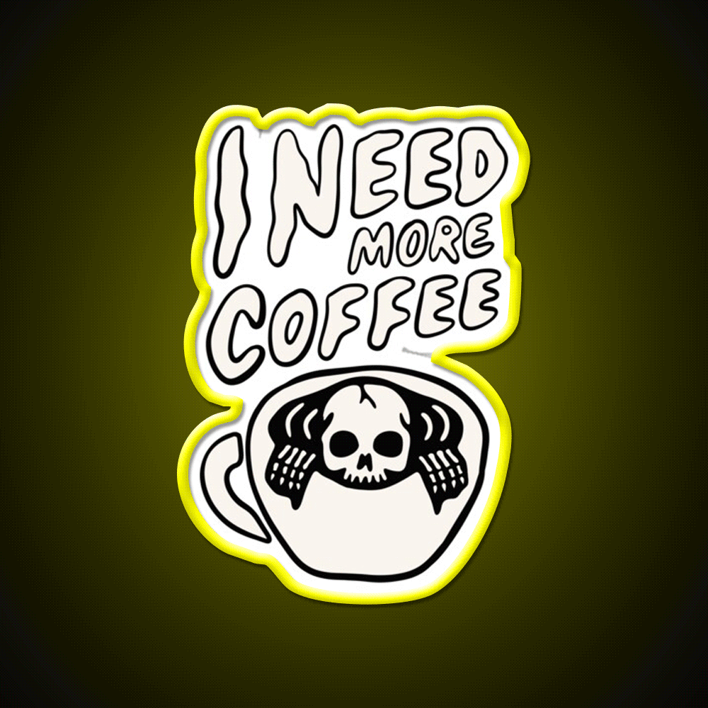 Need More Coffee Cafe Led Neon Sign Espresso Bar Art Rgb Color