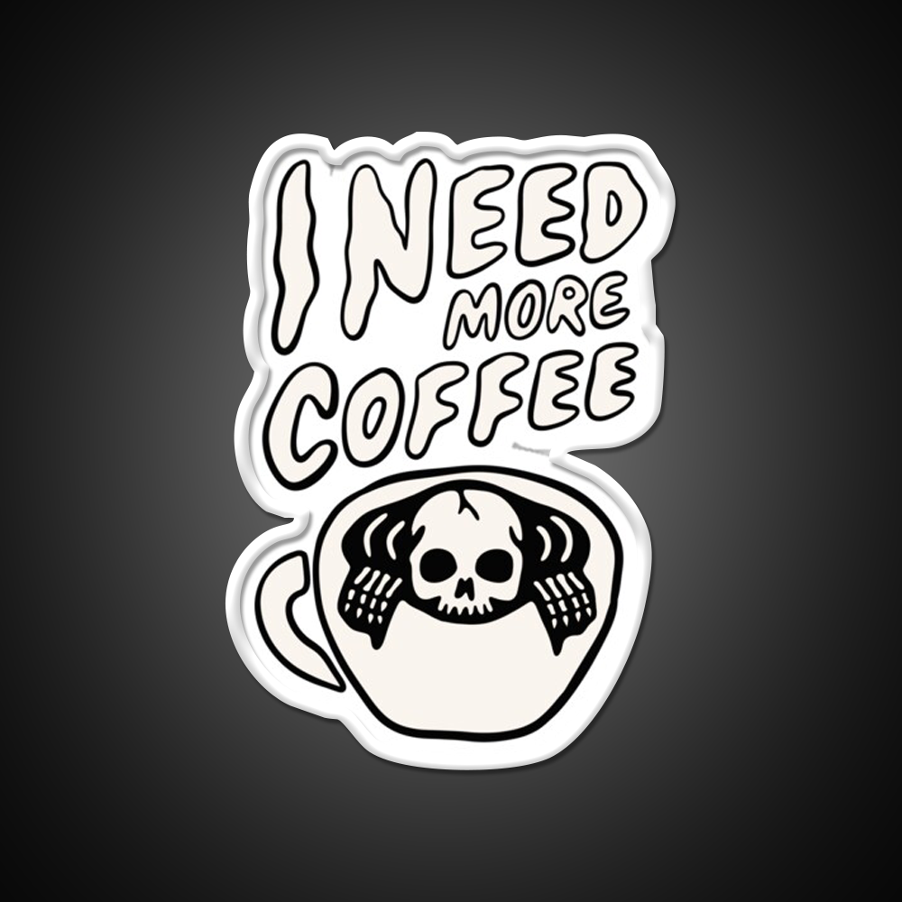 Need More Coffee Cafe Led Neon Sign Espresso Bar Art Rgb Color
