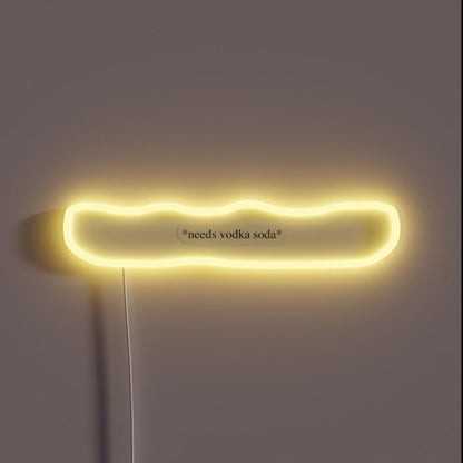 Needs Vodka Soda Rgb Led Neon Sign - Custom LED neon sign front view