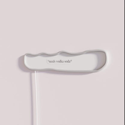 Needs Vodka Soda Rgb Led Neon Sign - Neon sign mounted on wall in room
