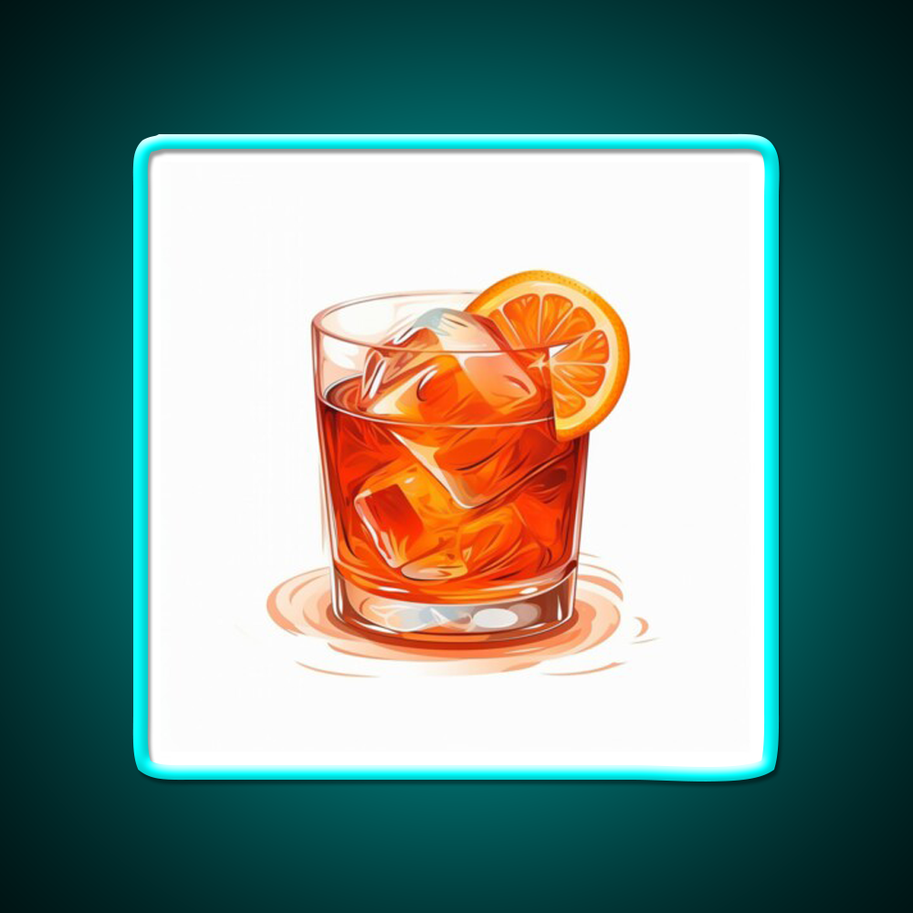 Negroni Cocktail Bar Decor Led Neon Sign Drink Lounge Art Led Sign Rgb Color - Size and dimension reference
