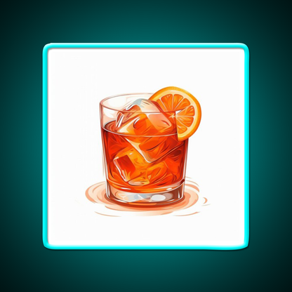 Negroni Cocktail Bar Decor Led Neon Sign Drink Lounge Art Led Sign Rgb Color - Size and dimension reference