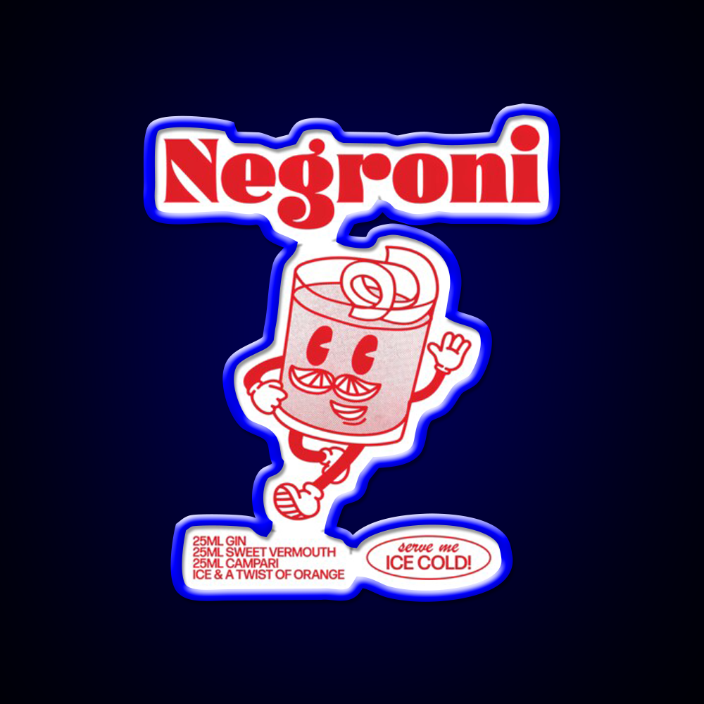 Negroni Cocktail Bar Decor Led Neon Sign For Cocktail Lovers Rgb Color - LED neon sign view 5