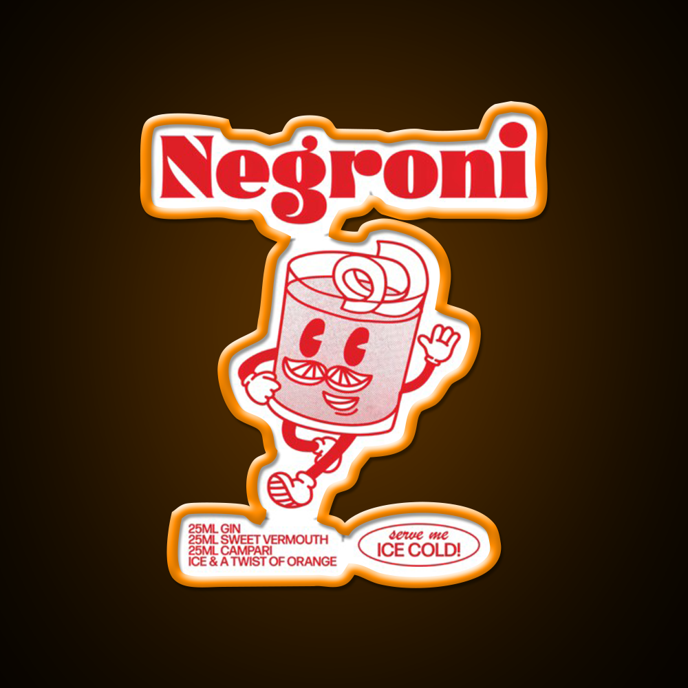 Negroni Cocktail Bar Decor Led Neon Sign For Cocktail Lovers Rgb Color - LED neon sign view 6